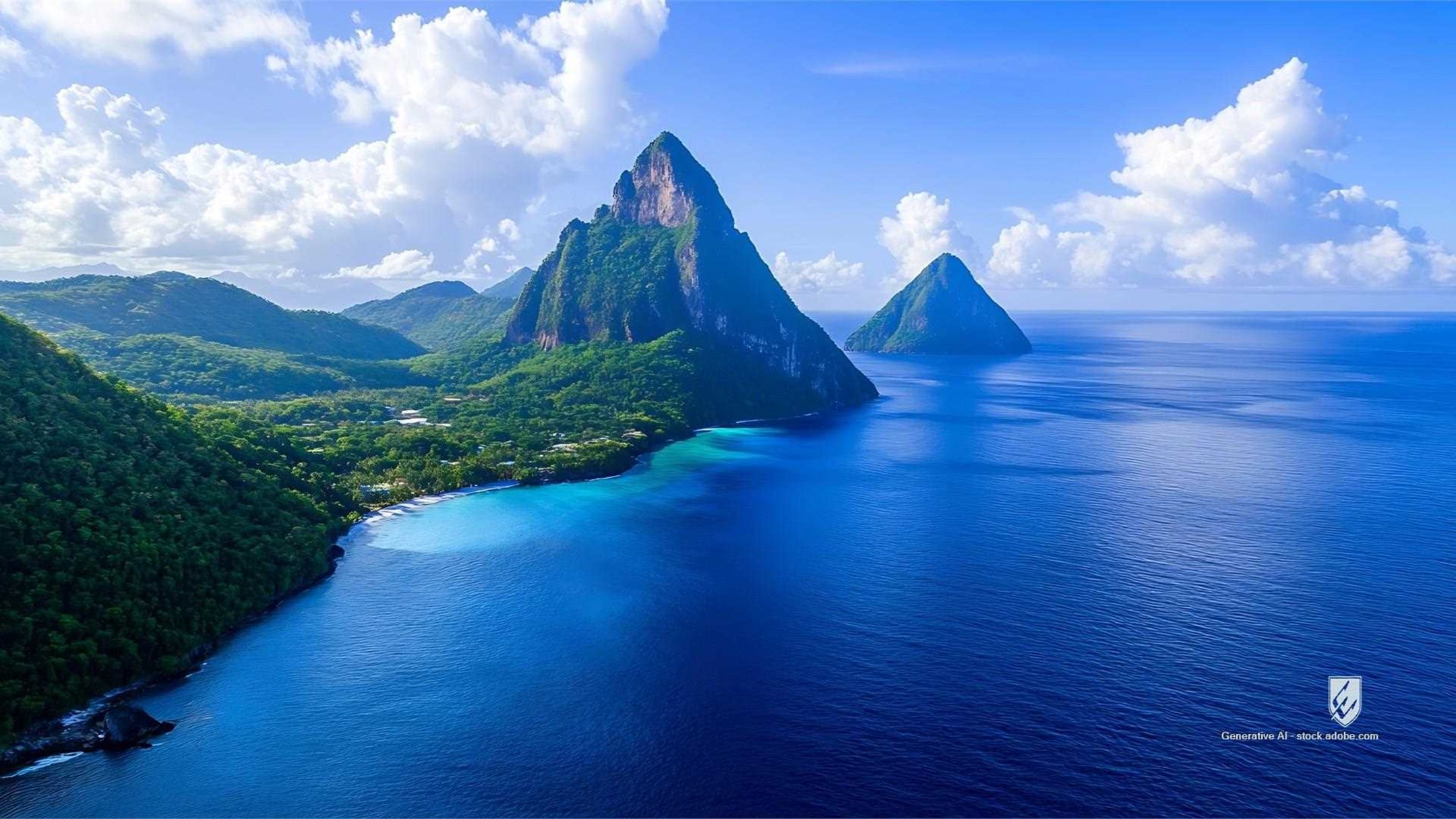 island sea blue sky nature tropics landscape travel adventure view caribbean summer coastal scenery holiday playa explor